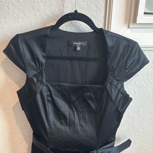 Satin black dress. Size 8 by Nine West.
